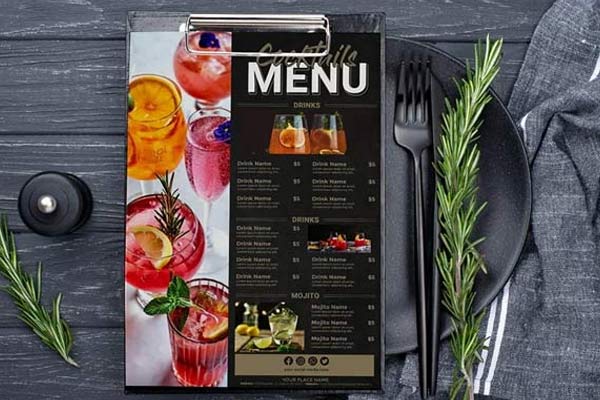 Printable Cocktail Menu Templates – Free & Premium PSD, Ai, Word ( Doc ), InDesign, Vector, EPS, PNG, Formats Download
